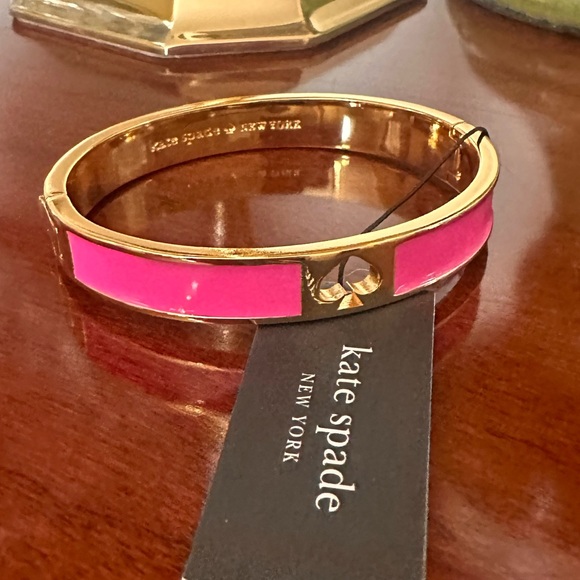 kate spade Jewelry - Kate Spade Hole Punch Bracelet pink & gold NWT